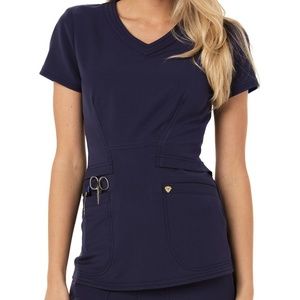 Careisma Medical Uniform Scrub Top NAVY CA618